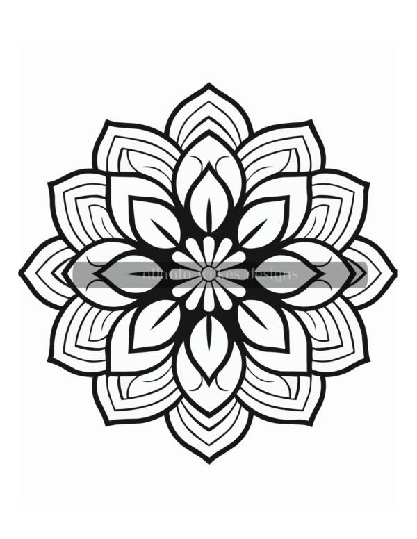 125 Simple Mandalas Volume #1 Coloring Book Download - Image 8