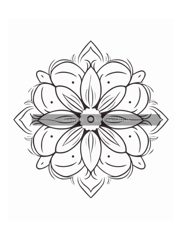 125 Simple Mandalas Volume #1 Coloring Book Download - Image 6