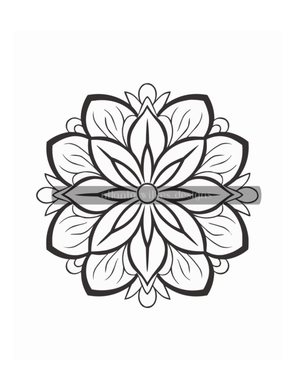 125 Simple Mandalas Volume #1 Coloring Book Download - Image 5