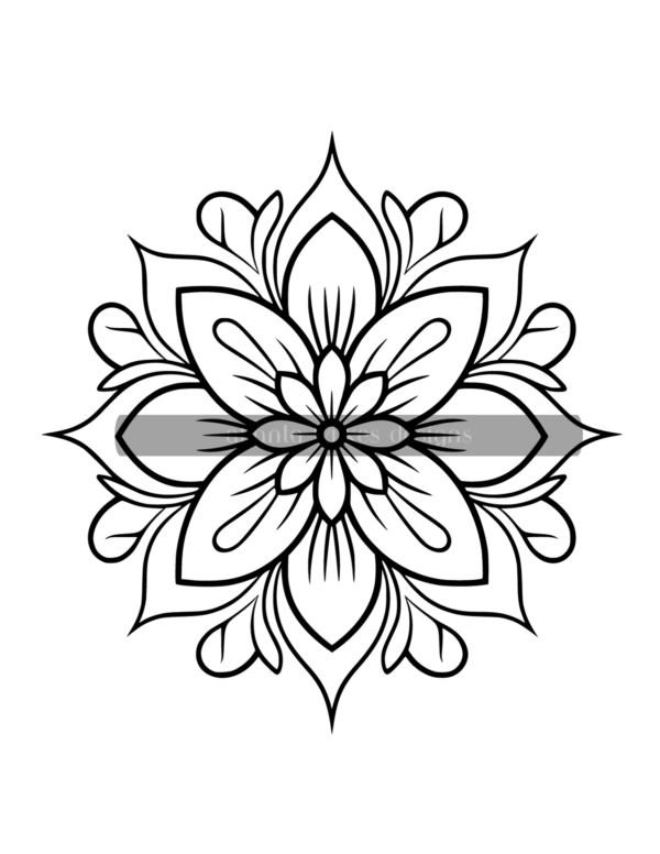 125 Simple Mandalas Volume #1 Coloring Book Download - Image 4