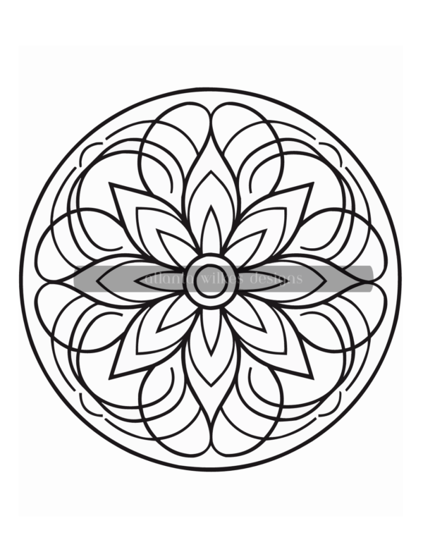 125 Simple Mandalas Volume #1 Coloring Book Download - Image 3