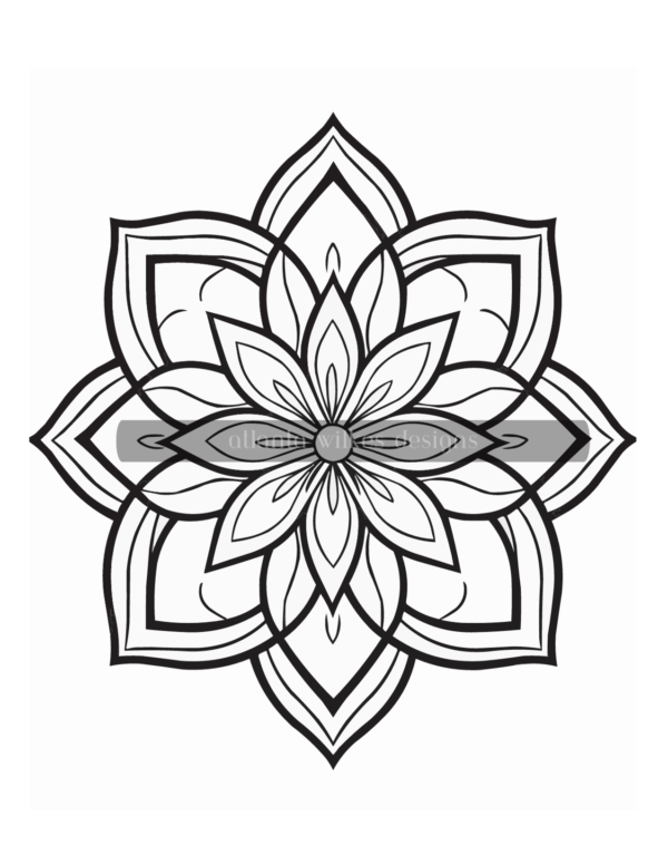 125 Simple Mandalas Volume #1 Coloring Book Download - Image 2