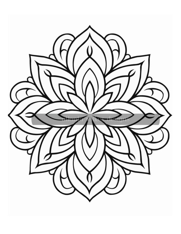 125 Simple Mandalas Volume #1 Coloring Book Download - Image 11