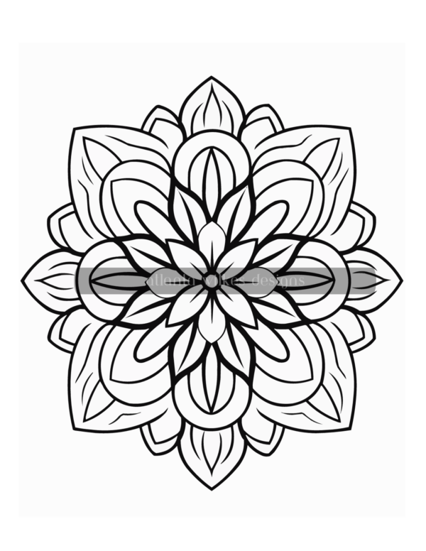 125 Simple Mandalas Volume #1 Coloring Book Download - Image 10