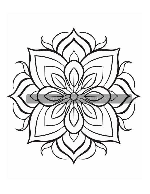 125 Simple Mandalas Volume #1 Coloring Book Download - Image 9