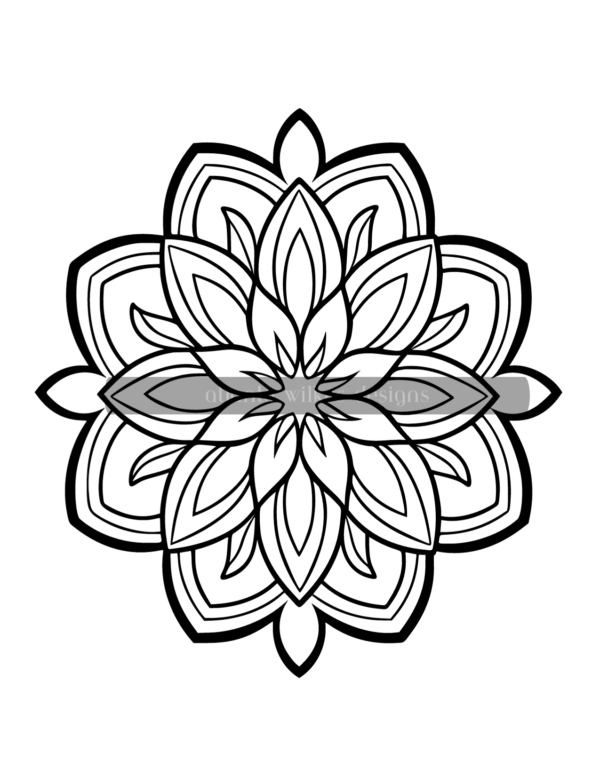 125 Simple Mandalas Volume #2 Coloring Book Download - Image 6