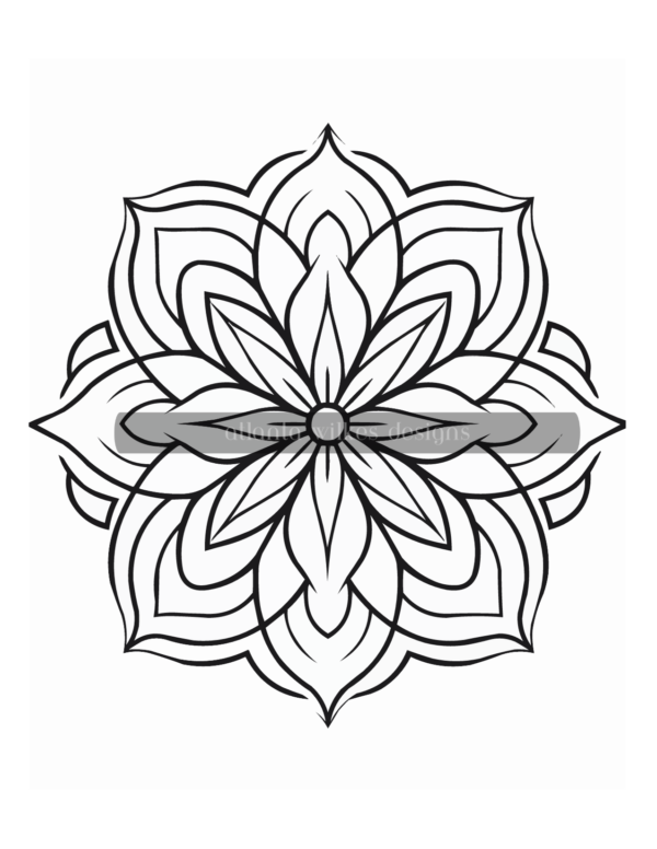 125 Simple Mandalas Volume #2 Coloring Book Download - Image 11