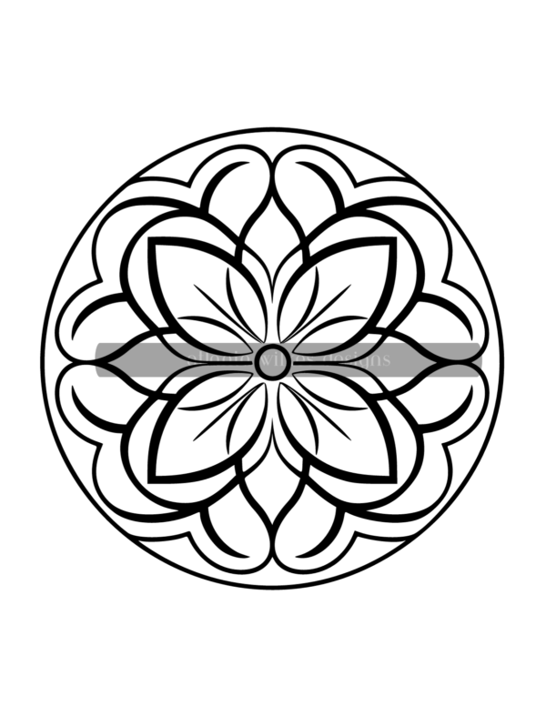 125 Simple Mandalas Volume #2 Coloring Book Download - Image 2