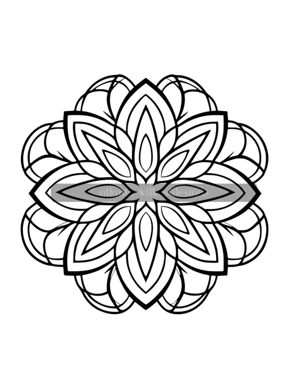 125 Simple Mandalas Volume #2 Coloring Book Download - Image 5