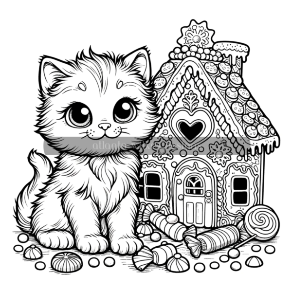 Christmas Kittens Coloring Book Download - Image 11