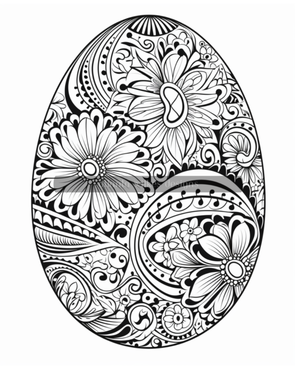 Artsy Easter Eggs Coloring Book Volume #1 Download - Image 8