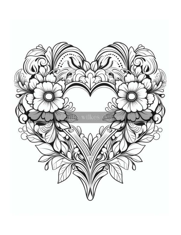 Artsy Hearts Coloring Book Volume #3 Download - Image 5