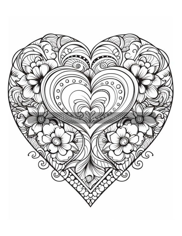 Artsy Hearts Coloring Book Volume #3 Download - Image 7