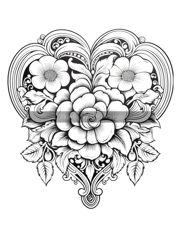 Artsy Hearts Coloring Book Volume #3 Download - Image 8