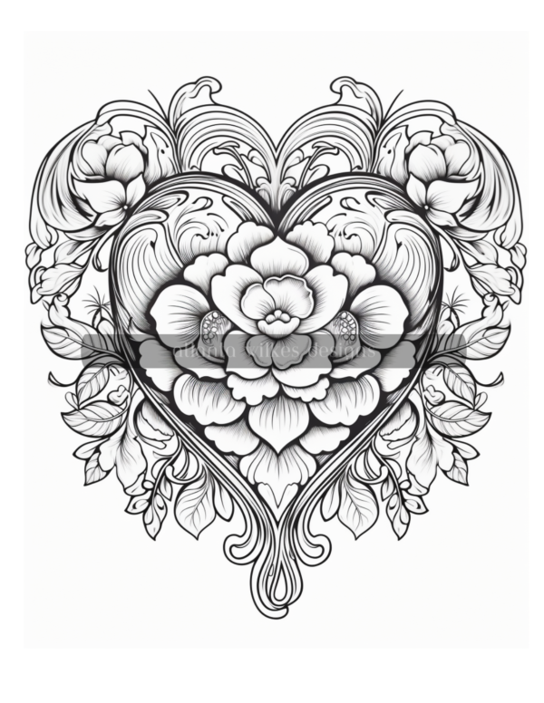 Artsy Hearts Coloring Book Volume #4 Download - Image 2