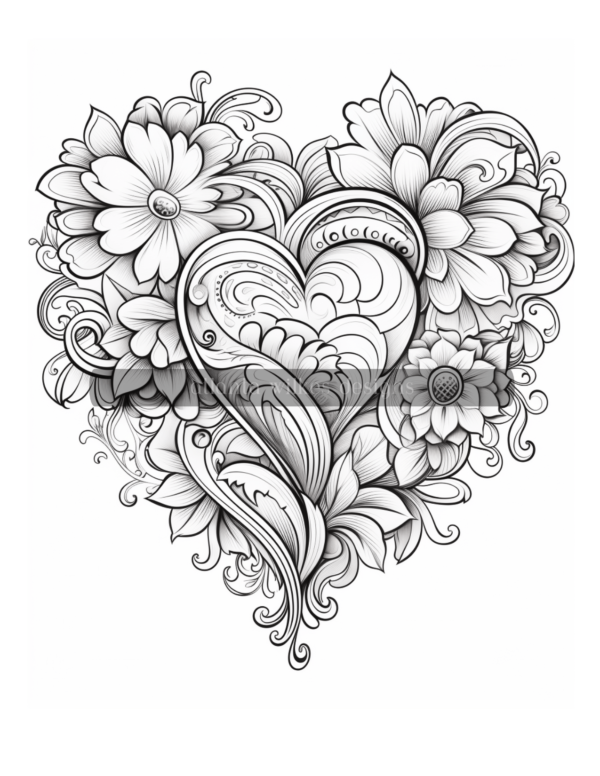 Artsy Hearts Coloring Book Volume #4 Download - Image 4