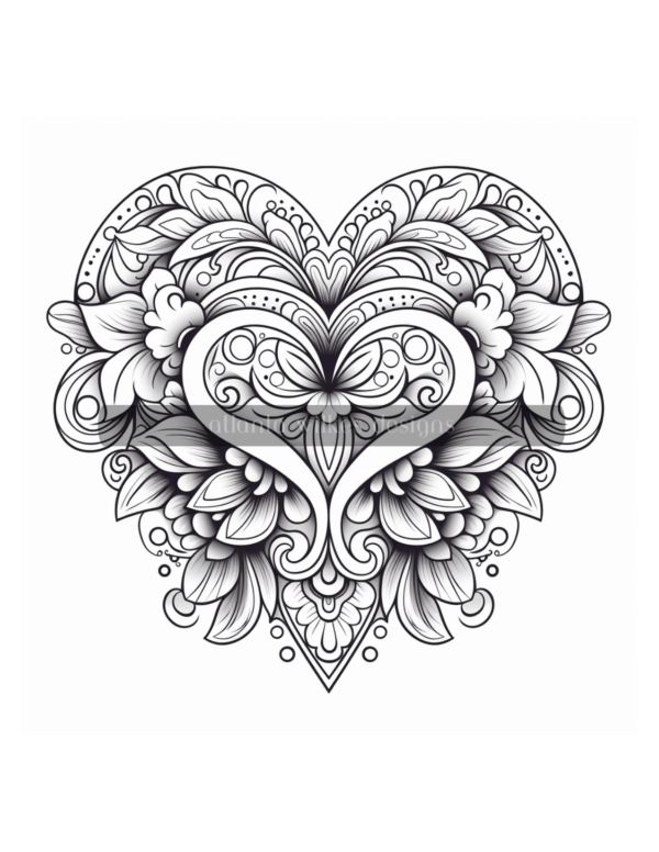 Artsy Hearts Coloring Book Volume #4 Download - Image 5