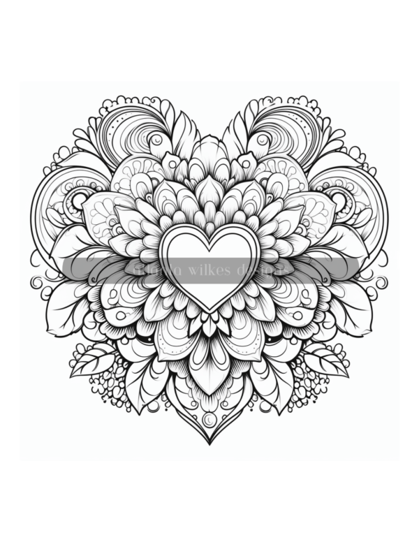 Artsy Hearts Coloring Book Volume #4 Download - Image 6