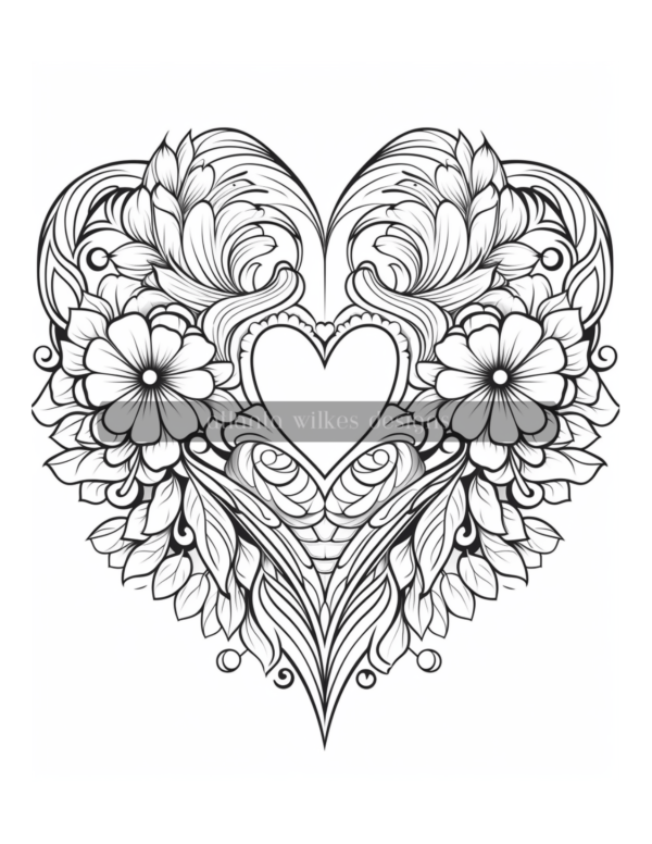 Artsy Hearts Coloring Book Volume #4 Download - Image 7