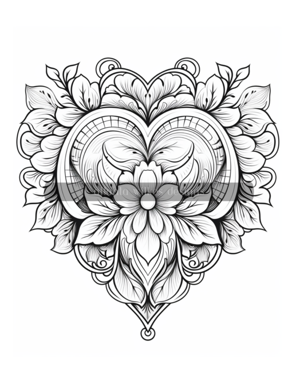 Artsy Hearts Coloring Book Volume #4 Download - Image 9