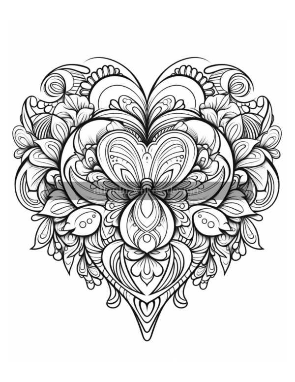 Artsy Hearts Coloring Book Volume #5 Download - Image 3