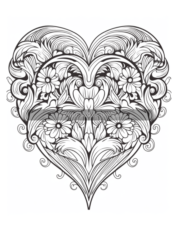 Artsy Hearts Coloring Book Volume #5 Download - Image 4