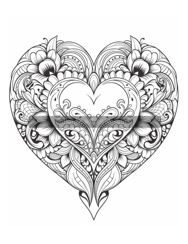 Artsy Hearts Coloring Book Volume #5 Download - Image 5