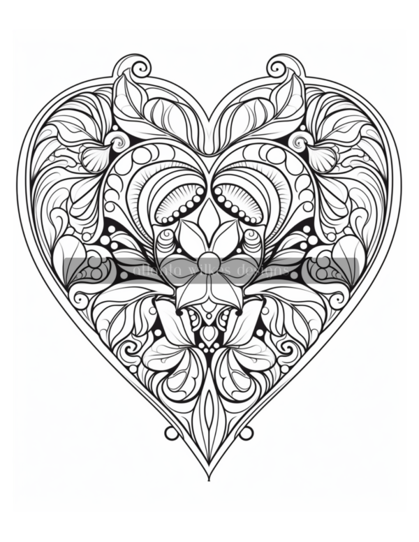 Artsy Hearts Coloring Book Volume #5 Download - Image 6