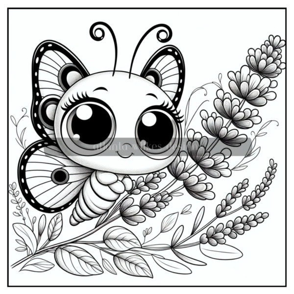 Butterflies & Flowers Coloring Book Download - Image 4