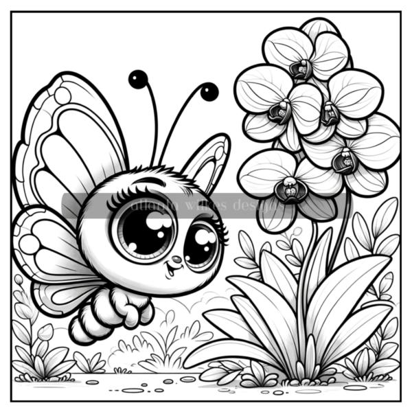 Butterflies & Flowers Coloring Book Download - Image 6