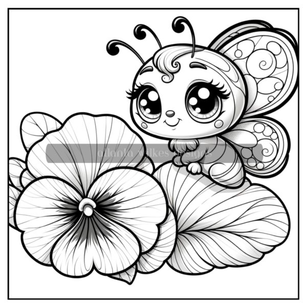 Butterflies & Flowers Coloring Book Download - Image 10