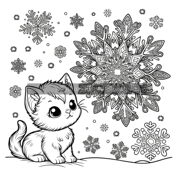 Christmas Kittens Coloring Book Download - Image 9