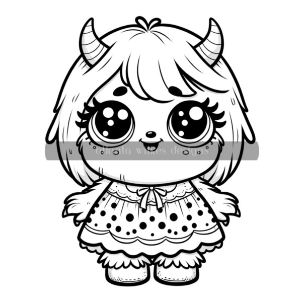 Cute Little Monsters Coloring Book Download - Image 6