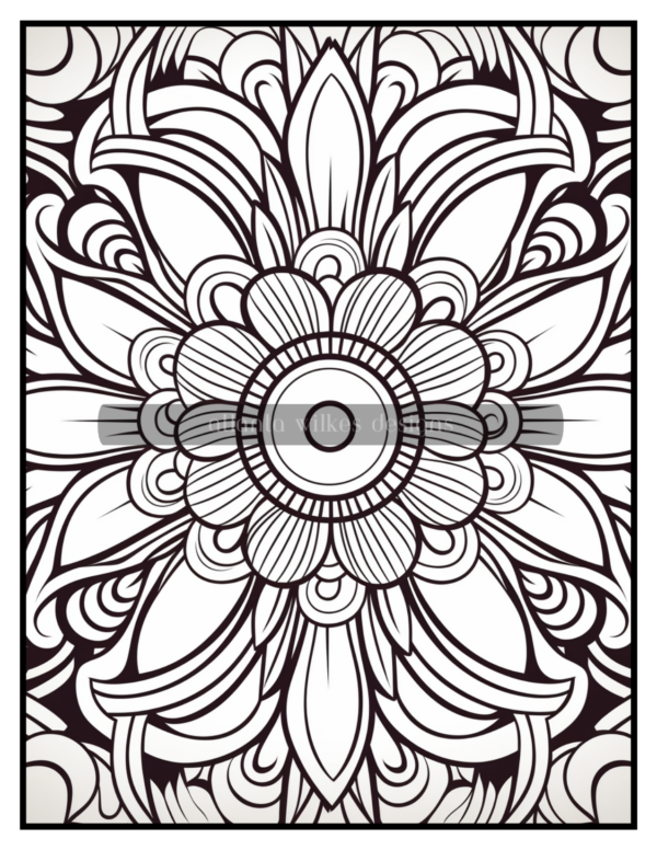 Full Page Mandalas Volume #1 Coloring Book Download - Image 11