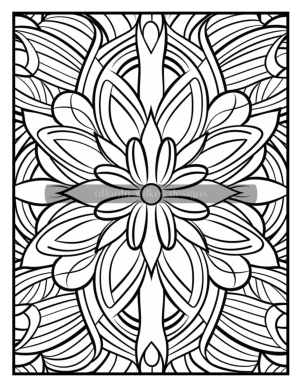 Full Page Mandalas Volume #1 Coloring Book Download - Image 8