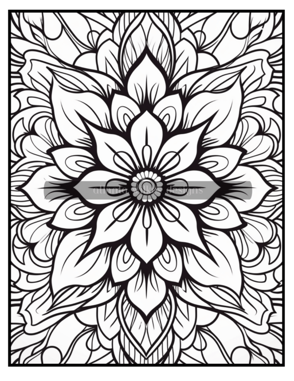 Full Page Mandalas Volume #2 Coloring Book Download - Image 2