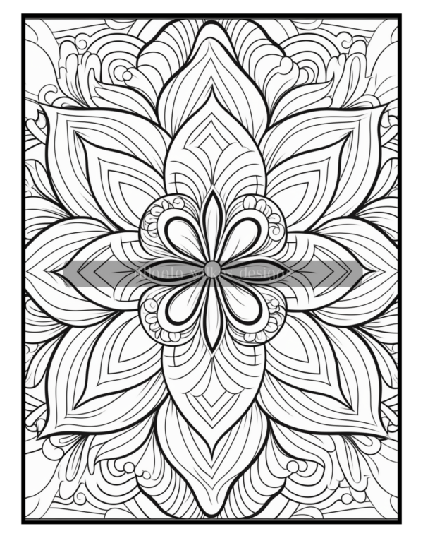 Full Page Mandalas Volume #3 Coloring Book Download - Image 4