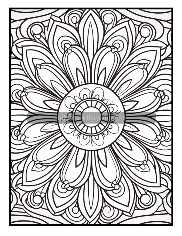 Full Page Mandalas Volume #3 Coloring Book Download - Image 7