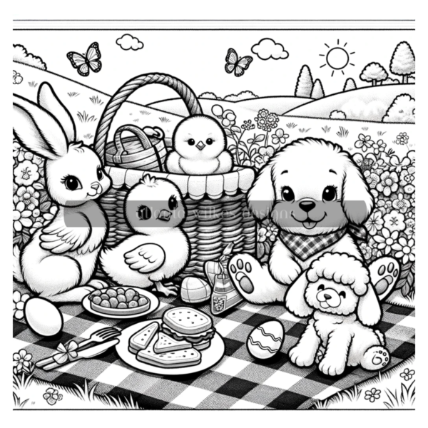 Hoppy Easter Coloring Book Download - Image 2