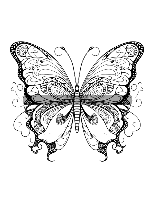 Mandala Butterflies Volume #1 Coloring Book Download - Image 8