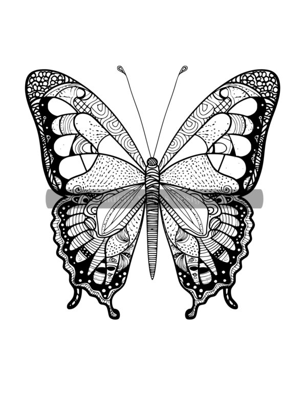 Mandala Butterflies Volume #1 Coloring Book Download - Image 7