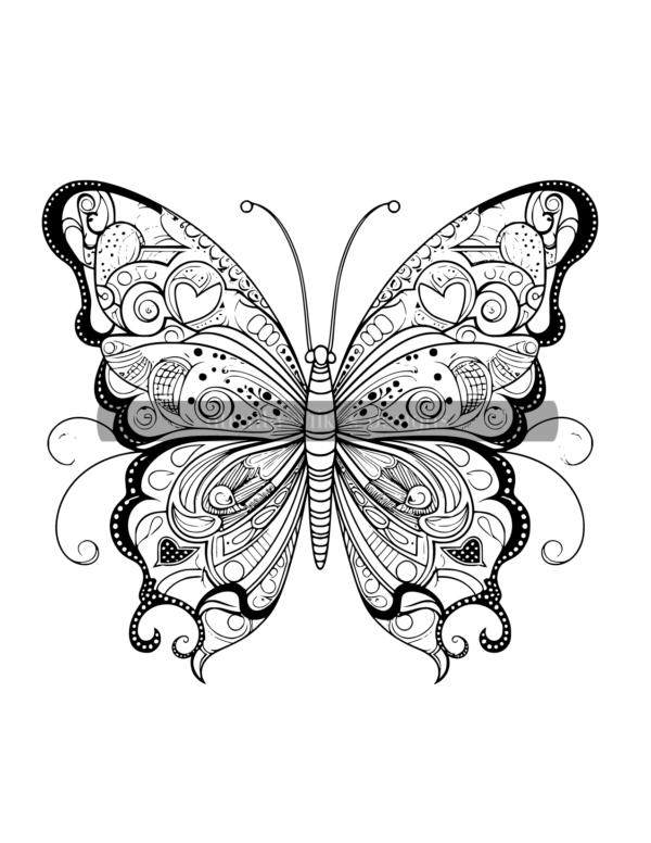 Mandala Butterflies Volume #1 Coloring Book Download - Image 9