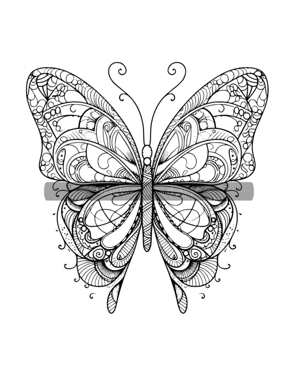 Mandala Butterflies Volume #1 Coloring Book Download - Image 4