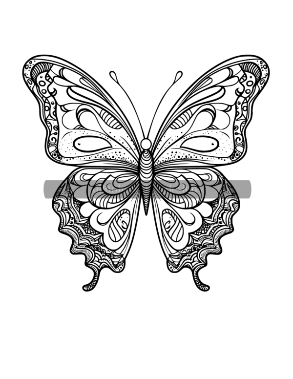 Mandala Butterflies Volume #1 Coloring Book Download - Image 5