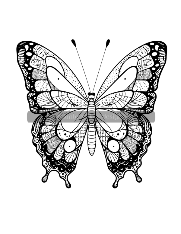 Mandala Butterflies Volume #1 Coloring Book Download - Image 6