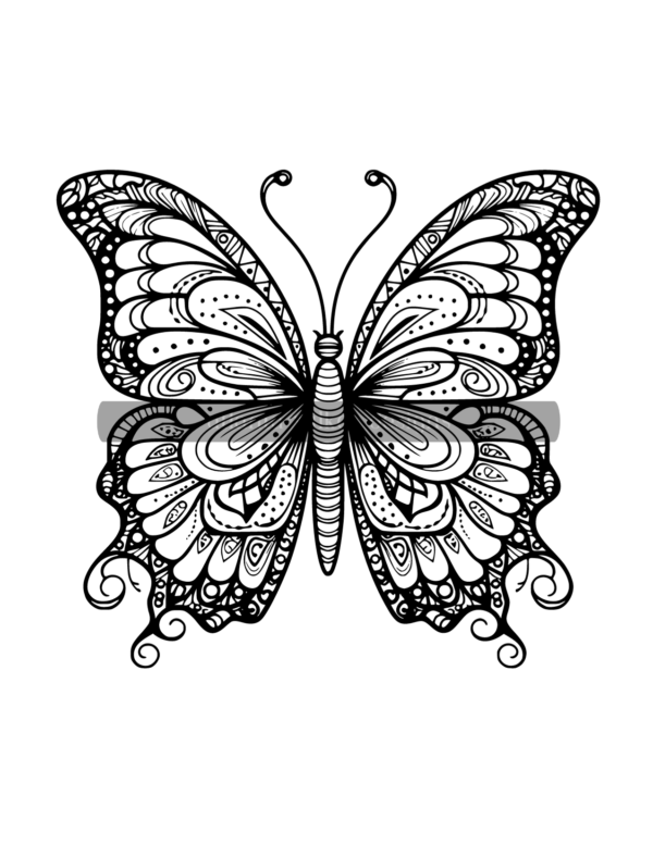 Mandala Butterflies Volume #2 Coloring Book Download - Image 8