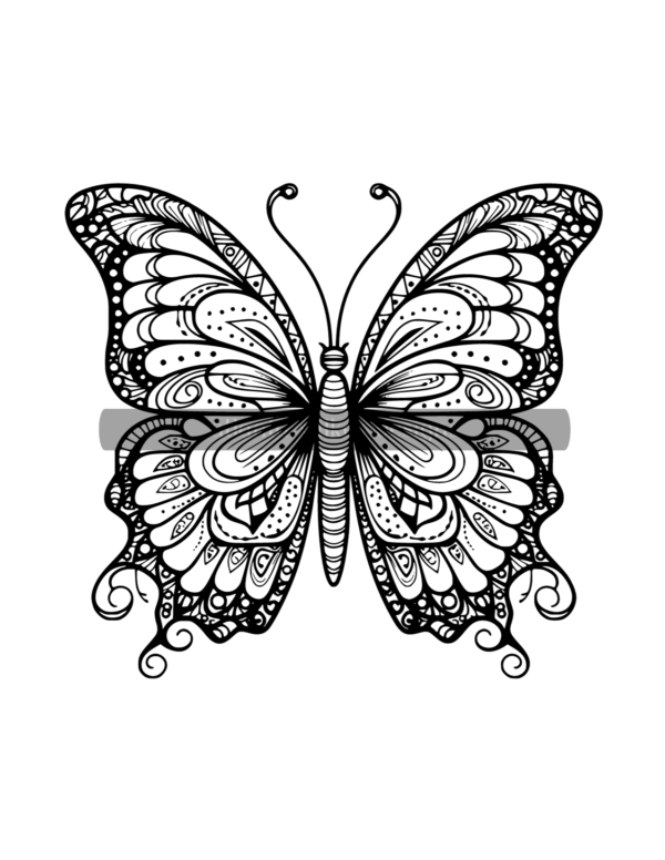 Mandala Butterflies Volume #2 Coloring Book Download - Image 10