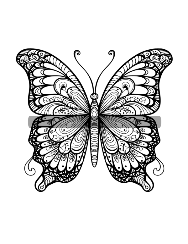 Mandala Butterflies Volume #2 Coloring Book Download - Image 3