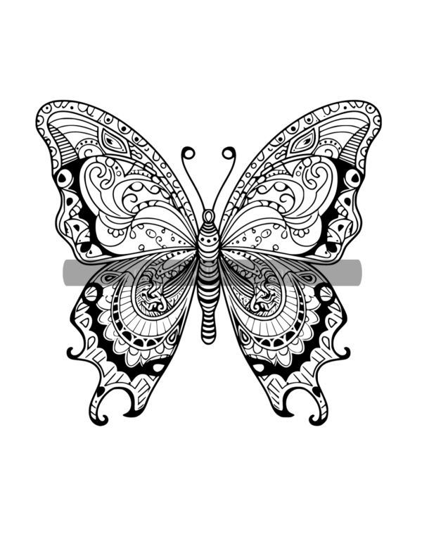 Mandala Butterflies Volume #2 Coloring Book Download - Image 4