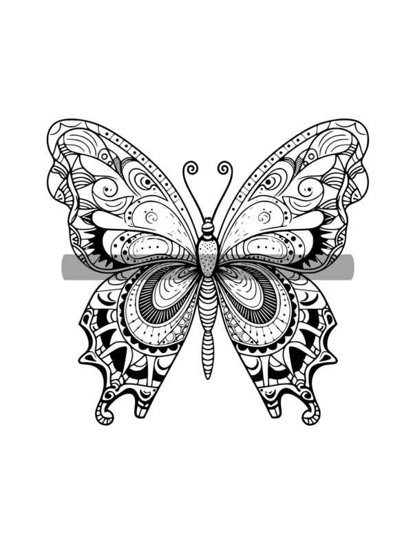 Mandala Butterflies Volume #2 Coloring Book Download - Image 6